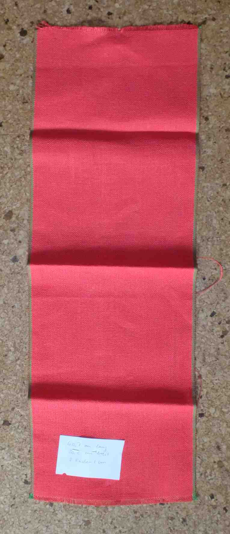 Leinenband rot mit grnen Rndern ca. 60 cm lang 20,2cm breit 8