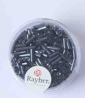 Glasstifte mit Silbereinzug 7/2mm 15 Gramm schwarz - Rayher