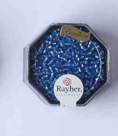 Rocailles 2,2 mm 12 gramm mit Silbereinzug - Rayher
