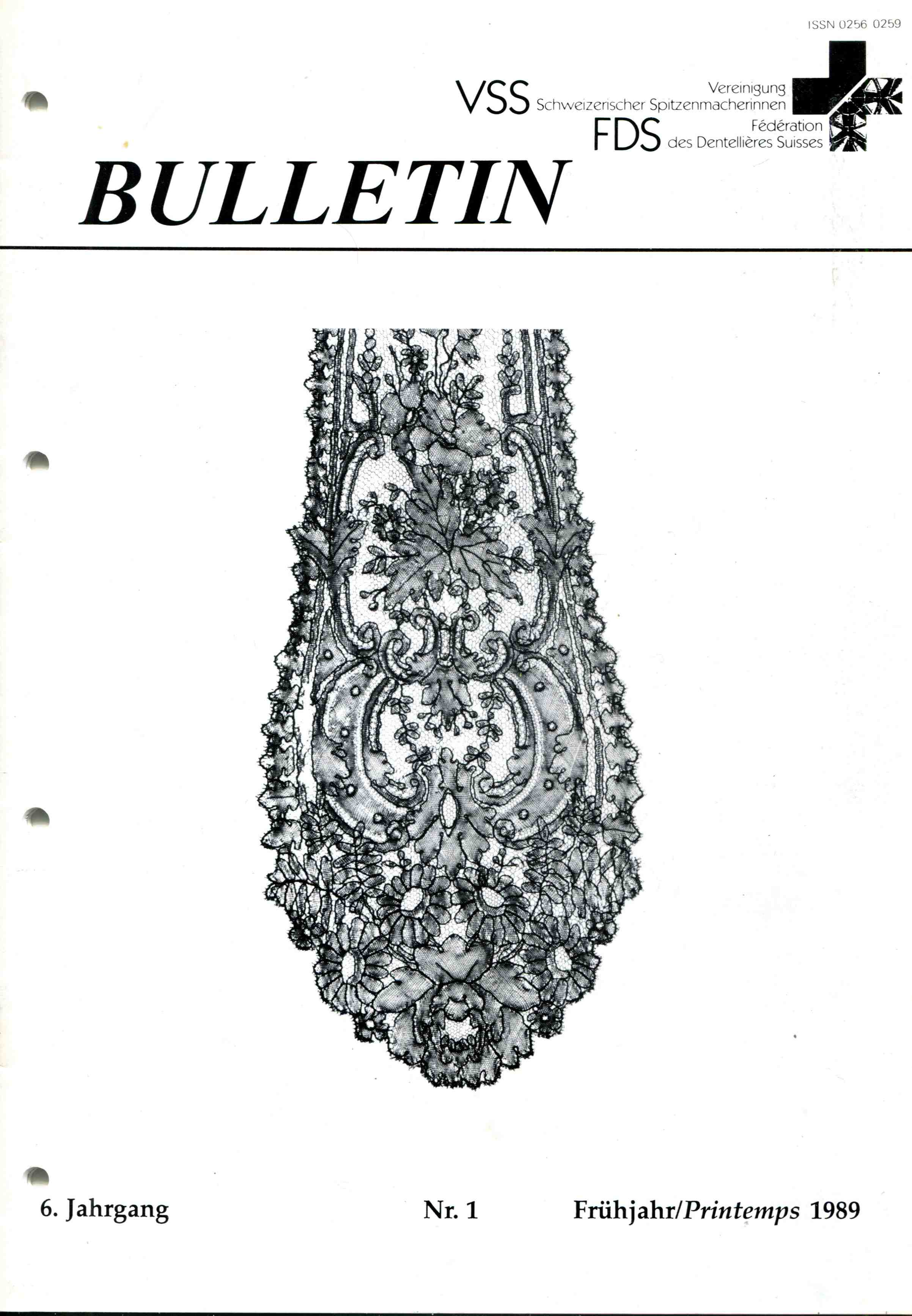 Bulletin VSS 6. Jahrgang Nr. 1 Frhjahr 1989