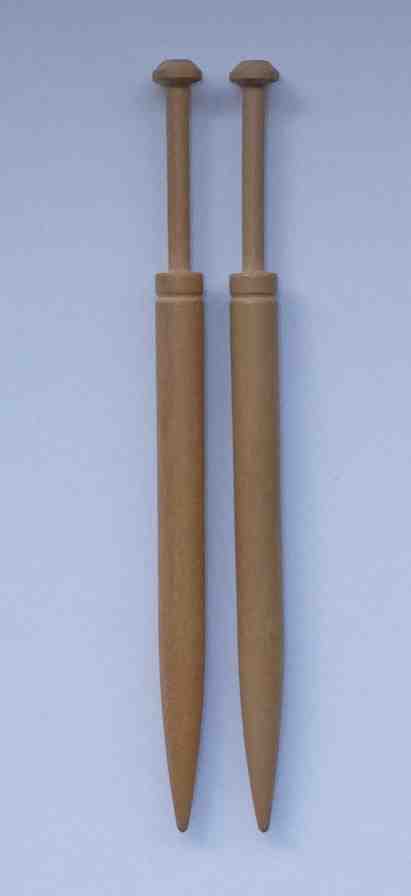 Paar Honitonklppel ca 9,8 cm lang helles Holz