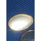 Brosche oval gold ohne Glas 4,2 x 2,6 cm