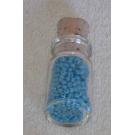 Perlen blau opak ca. 2,6 mm ca 9 Gramm in Glasflasche