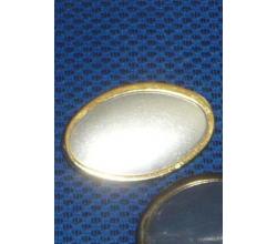 Brosche oval gold ohne Glas 4,2 x 2,6 cm